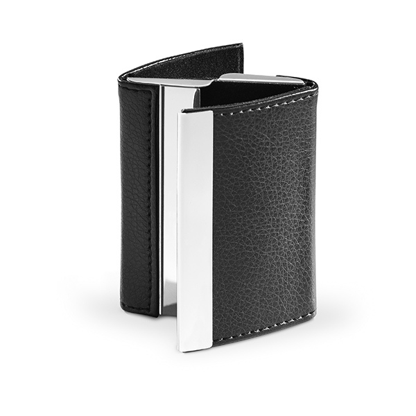 Dual Tone Silver Metal Business Card Holder