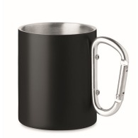 300 ml double-wall metal mug with carabiner handle