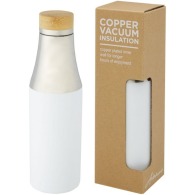 540 ml Hulan bottle in stainless steel with copper and vacuum insulation with bamboo lid