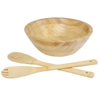 Argulls bamboo salad bowl and utensils