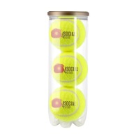 TUBE OF 3 PERSONALISED TENNIS BALLS - LOGO ON BALLS ONLY