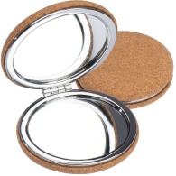 Make-up mirror with cork lining