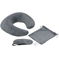 Travel set: neck pillow, eye mask, laundry bag