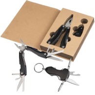Tool kit in cardboard box