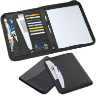 Conference folder with pad and zip
