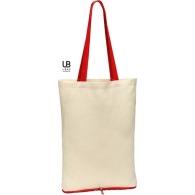 Foldable bag in two-tone cotton