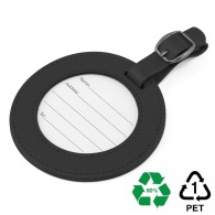 Round luggage tag in rPET