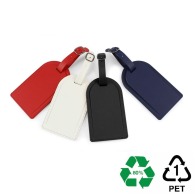 Small luggage tag with rPET flap - STOCK
