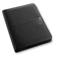 A4 leather conference folder with zip
