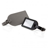 Large flapless luggage tag in PU