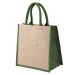 Product thumbnail Jute bag with cotton handles - coloured gussets 4