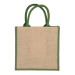 Product thumbnail Jute bag with cotton handles - coloured gussets 5
