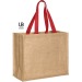 Product thumbnail Jute shopping bag with paros coloured handles 3