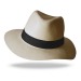 Product thumbnail Ecru paper hat BORSALINO (Custom made) 0